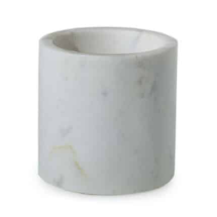 Marble pot 4"x4" white