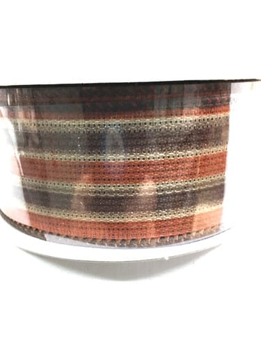 FALL #40 brn/org solid stripes 10yrds