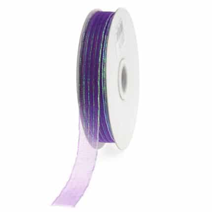 CORSAGE #3 STRIPED chiffon purple 50yrds