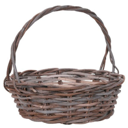16"x6" RND grey split rattan each