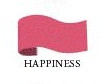 #9 SATIN rib HAPPINESS100yrds