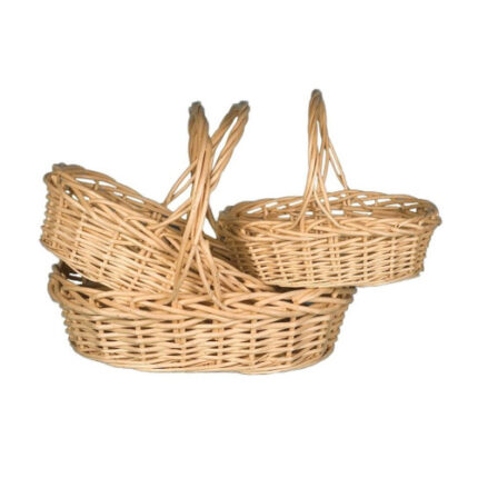 Bskt set x3 Lg oval willow natural each