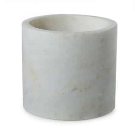 Marble pot 4.75"x4.5" white