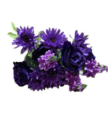 Silk rose/gerb/delph bush x13 EACH