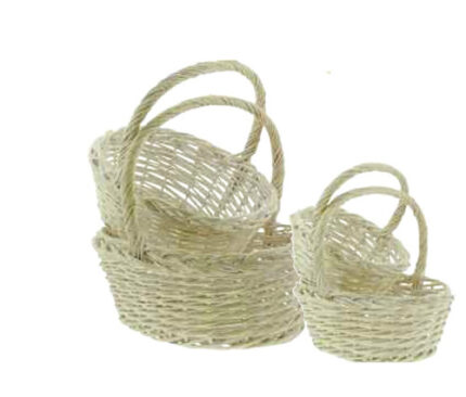 Bskt Set x 4 Oval ww #1175 WL