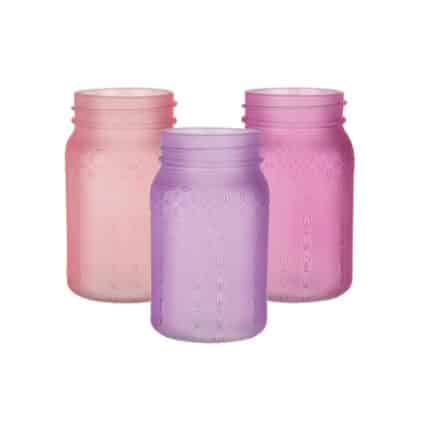 Jardin Vintage Jar 6 1/2" Bloomberry Frost 12cs