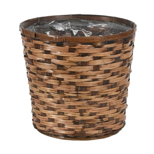 ab8798a9-62a2-4dd9-9a06-b737c96459af.jpg Bskt Pot Cover 12"x11" STN - Image 1