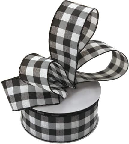 Chr #9 DW Buffalo plaid blk/wh 50yrds