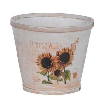Bskt pot cover Sunflo 6.75" ea 3203K/1SNF