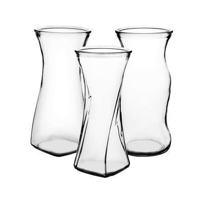 Asst Rs. Vase clear 8.5" 12cs. 4093