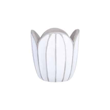 Pot tulip 6" white 6cs