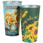 MET RND 8.25" Sunflowers Vase each