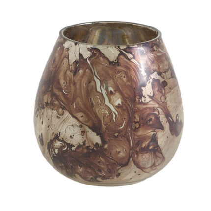 Halle vase 4"x4" brown each