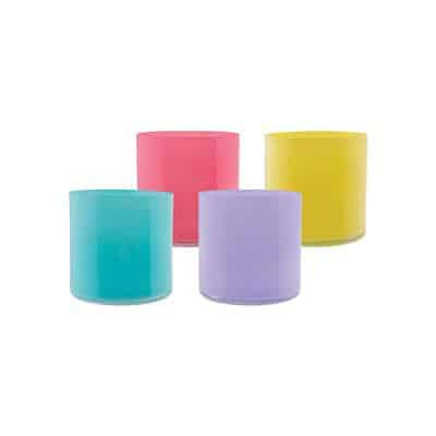 Cylinders 4"x 4" opaque lollipop asst 12cs