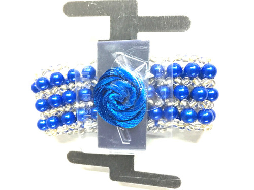 baaf58e2-9d01-40d4-85fa-4ae85f2b3eda.jpg Bracelet Precious Beaded Fl Royal blue each - Image 1