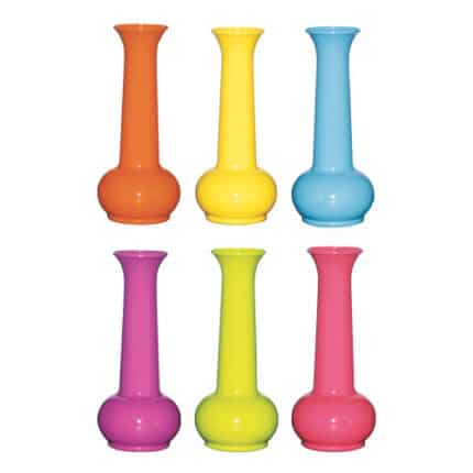 Pl Bud vase 7 1/2" Popsicle #24 24cs