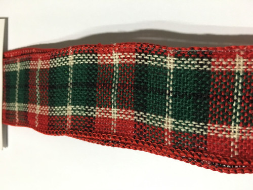 c07c894c-f71b-4e2c-a473-bdac1821050a.jpg #9 DWI Mercer red/green plaid 10yrds - Image 1