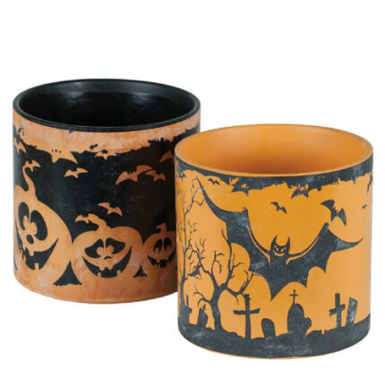 CER CYL Halloween planter 6.5"