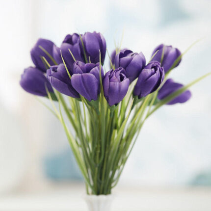 Crocus 10.5" purple bush x12