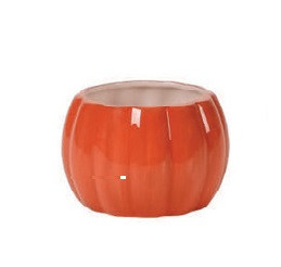 Cer Pumpkin Plntr Glossy 3.25"x3" ea 4439PTR/PM