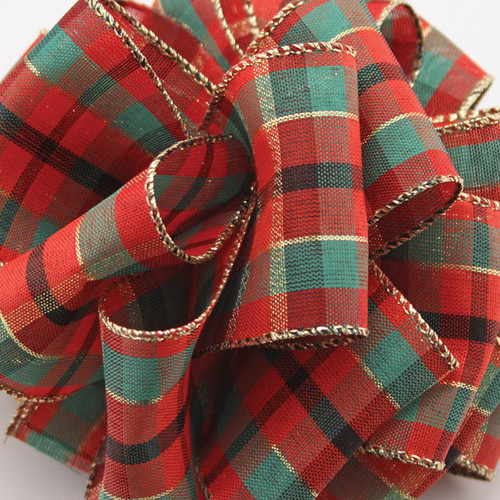 c63df11f-504d-4400-8325-e8ab74653fc7.jpg #9 DWI modern plaid red/gold 50yrds - Image 1