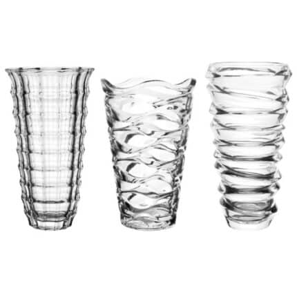 Modern Vase Asst clear 6cs