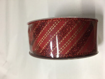 #9 wired shr red/gold/red glit
