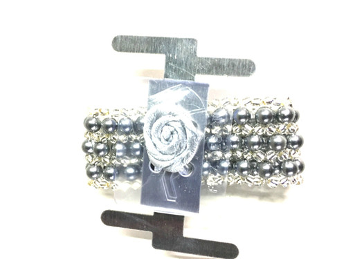 cb9432c7-4601-4082-8233-49bd260a5e3a.jpg Bracelet Precious Beaded Fl Charcoal each - Image 1