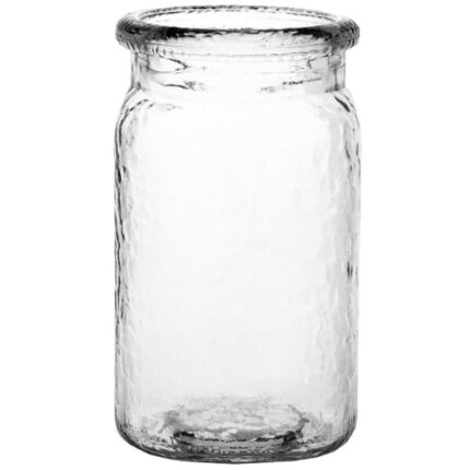 Hammered Jar 5 1/2" Clear #3278 12cs