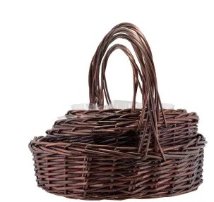Bskt set x4 Oval rustic(11"-17