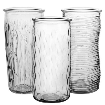 Asst Rs Vase 9 3/4" Clear 12cs. 4090