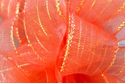 CORSAGE #3 STRIPED chiffon irid orange 25yrds