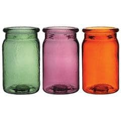Hammered Jar 6 1/2" autumn punch asst 12cs n