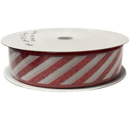 CHR #9 wht stn/glitter candy cane
