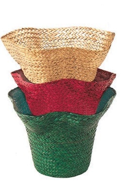 POT COVER GRASS HAT PLANTER G/