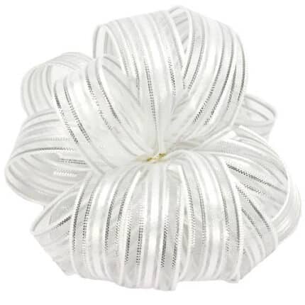 CORSAGE #3 VERONICA wht/silver 25yrds