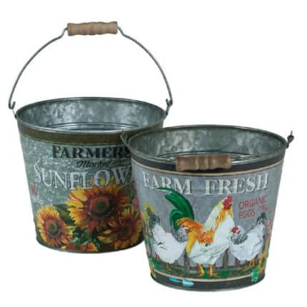 Metal Round 7"x6" Farmer's Market each