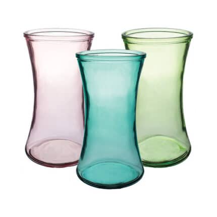 Gathering Vase 8" Sheer Cabana 12cs