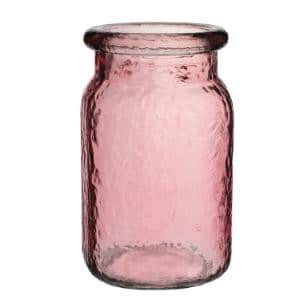 Hammered Jar 5 1/2" vintage pink 24cs